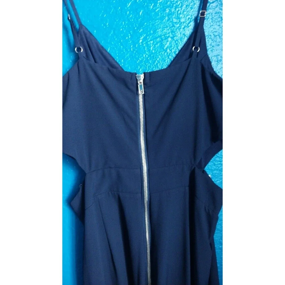 Black GB Gianni Bini Jumpsuit Womens Wide Leg Cutout V-Neck Sleeveless XS - Picture 6 of 9